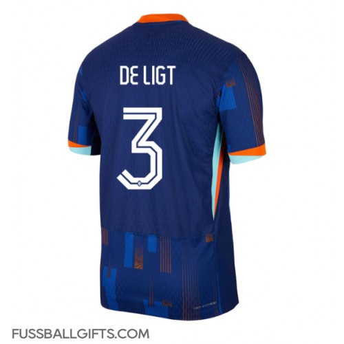 Niederlande Matthijs de Ligt #3 Fußballbekleidung Auswärtstrikot EM 2024 Kurzarm